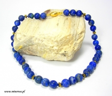 Lapis lazuli, hematyt - naszyjnik
